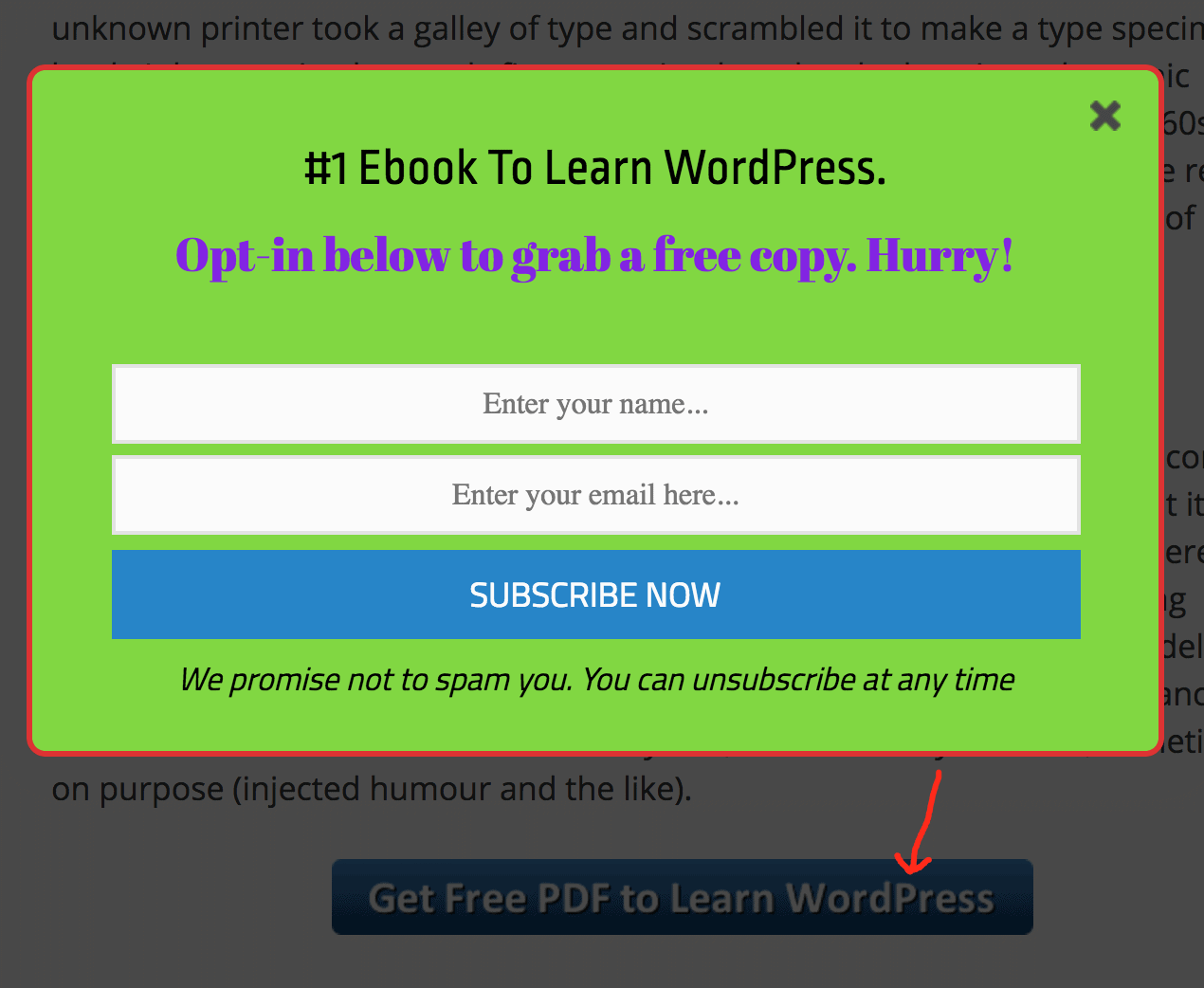 Click Launch Trigger - 2 Step Opt-in Technology - MailOptin