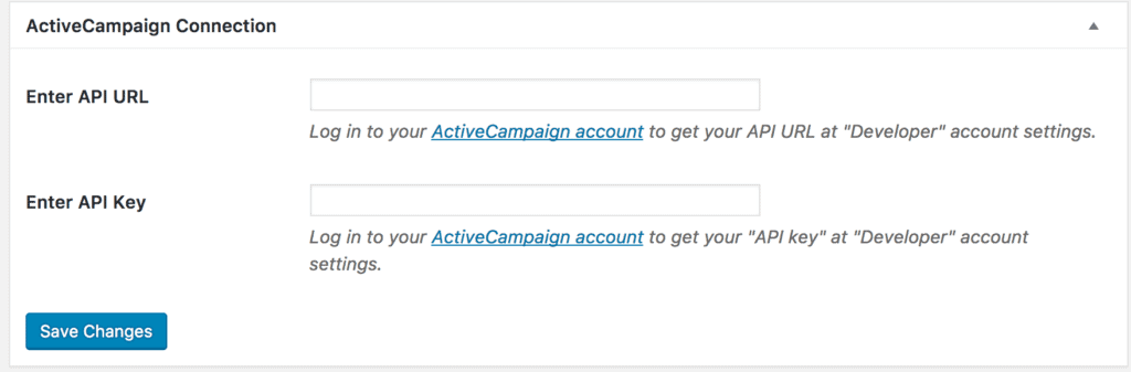 ActiveCampaign integration with MailOptin