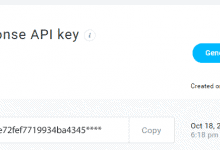 GetResponse API key page