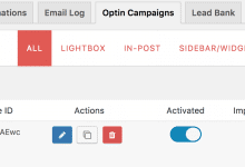 Activating opt-in campaigns via the listing page.