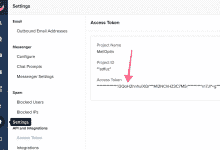 ConvertFox access token / API Key settings