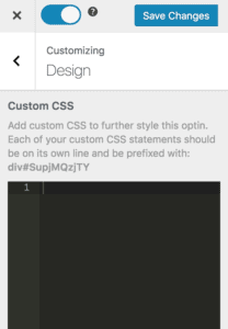 Optin custom CSS