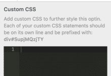 Optin custom CSS