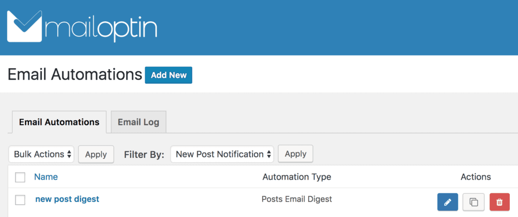 Adding a new Email Automation