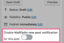 Disable new post notification for a post