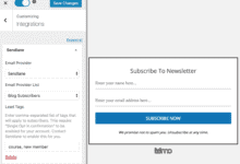 Sendlane integration in MailOptin optin campaign setup