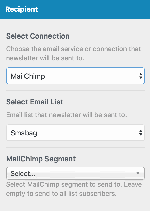 MailChimp as email automation recipient