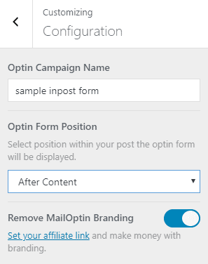 position optin forms