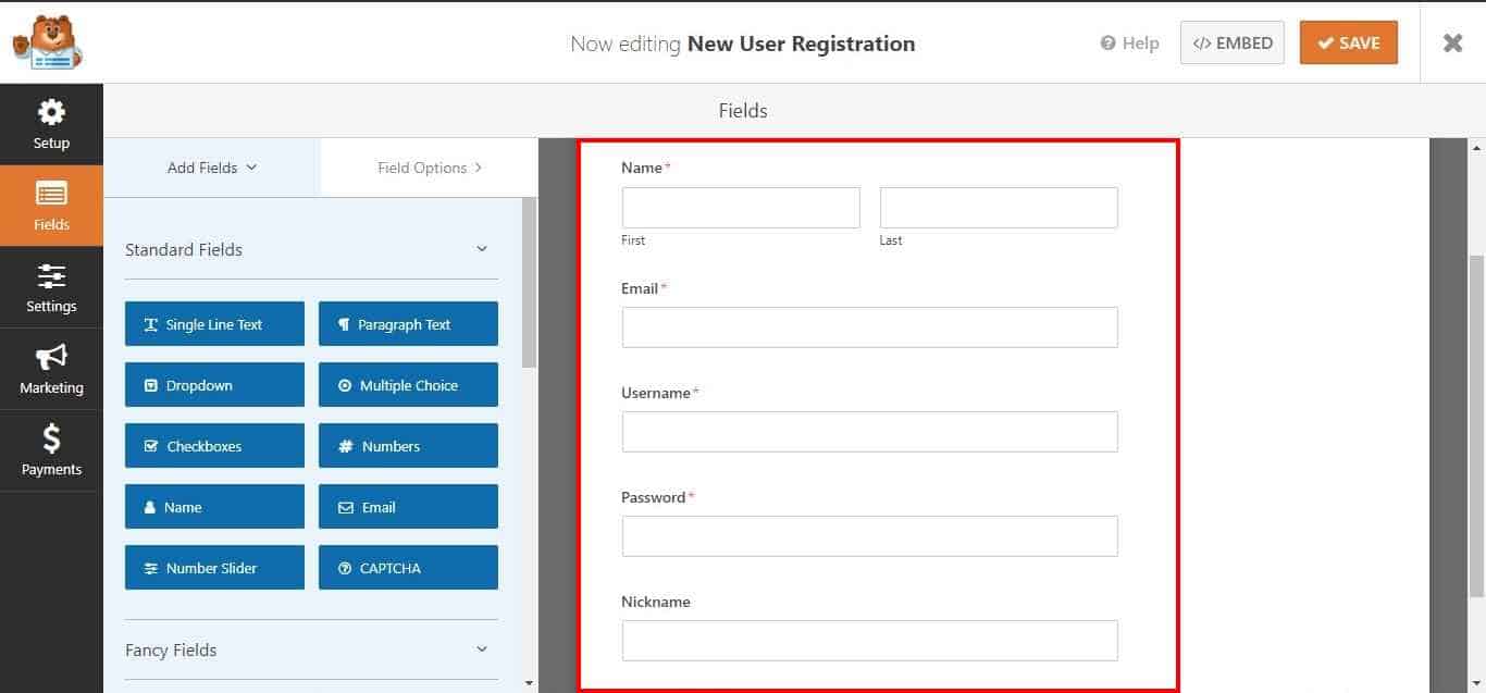 Signup Form For WordPress