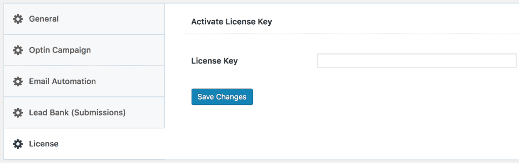 how to activate license key for MailOptin