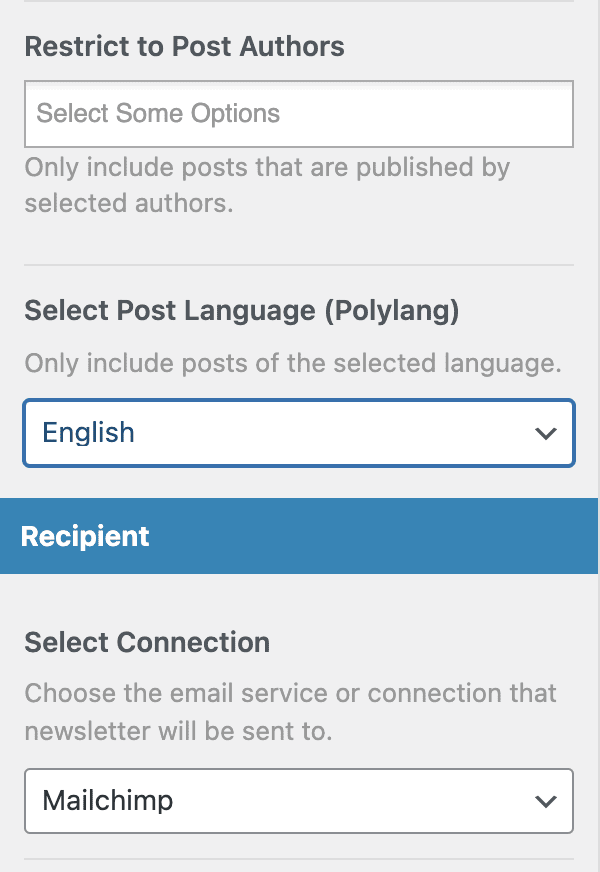 MailOptin Post Language