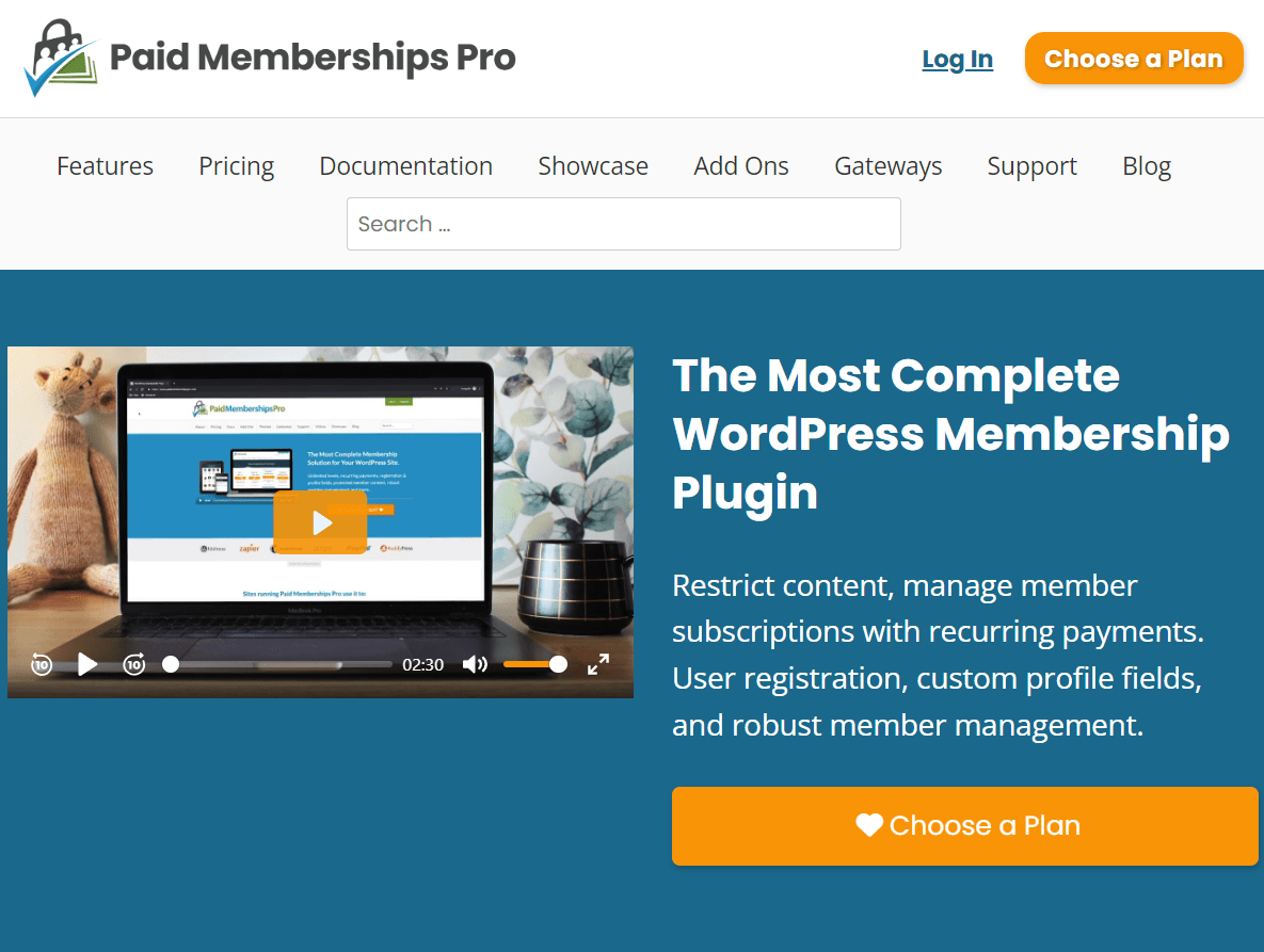 paid memberships pro membership plugin