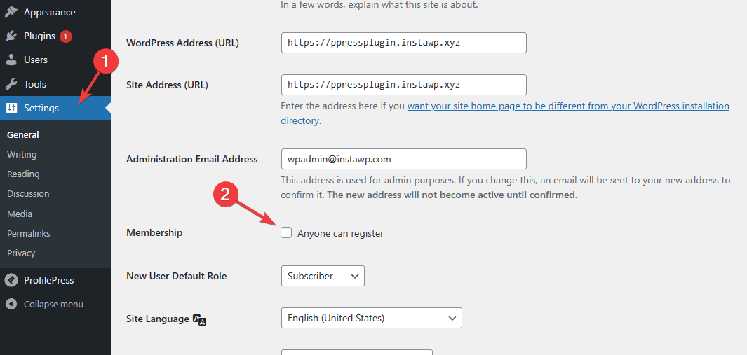 Go to settings and enable anyone can register option