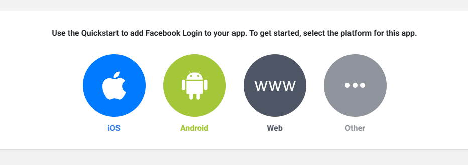 Select web as the platform