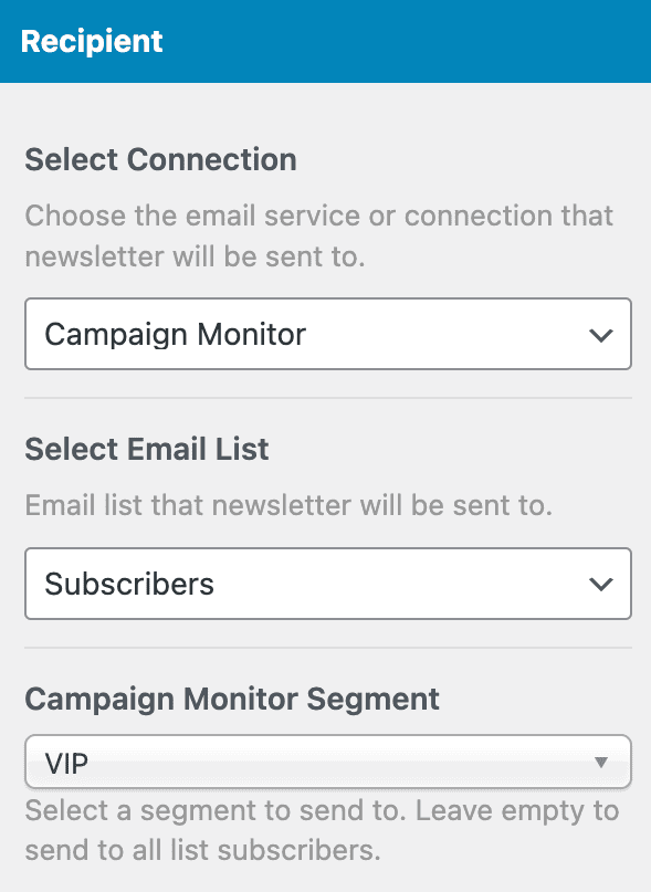 Email automation - Campaign Monitor as Recipient