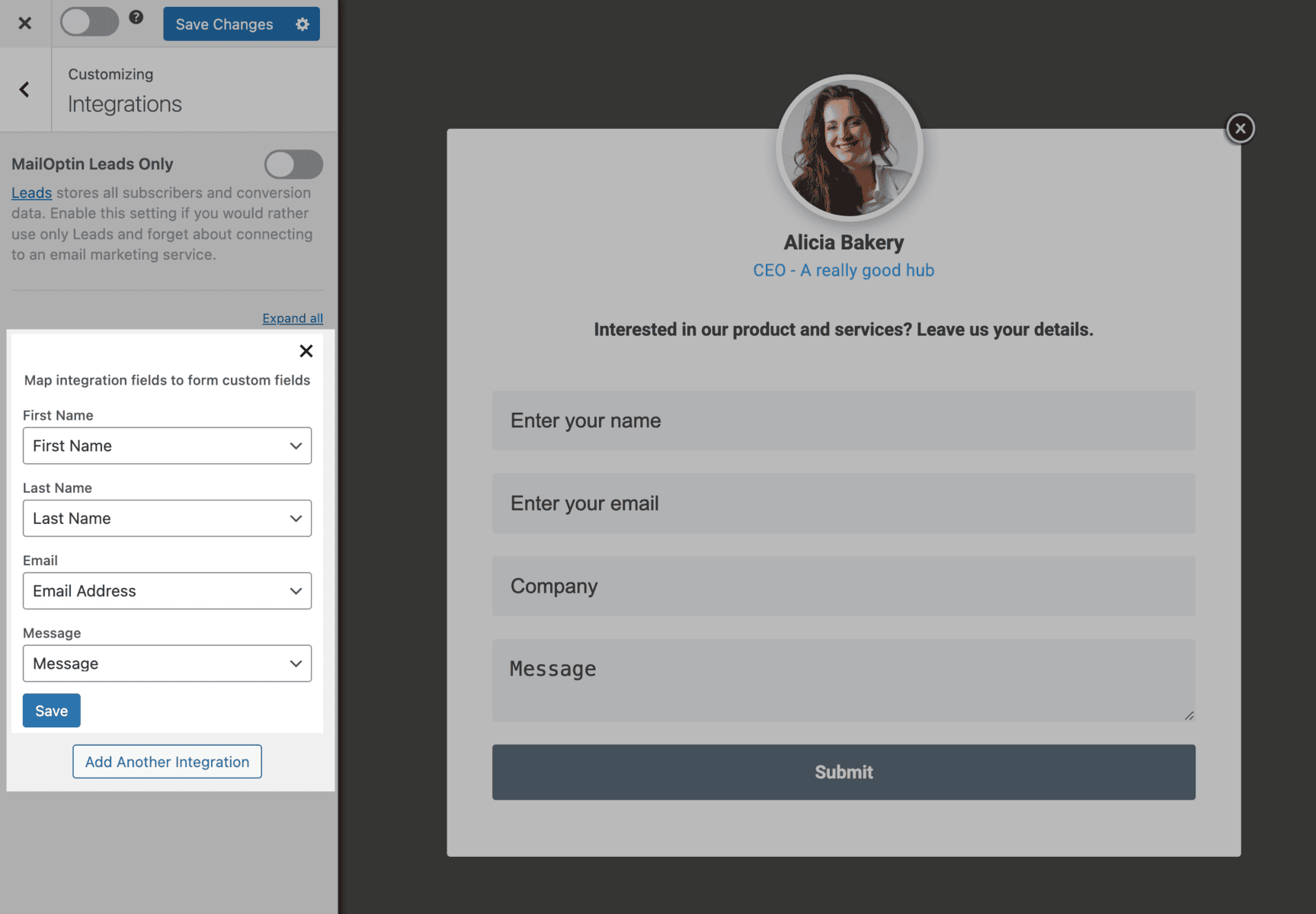 Mapping WordPress form fields to Google Sheets columns